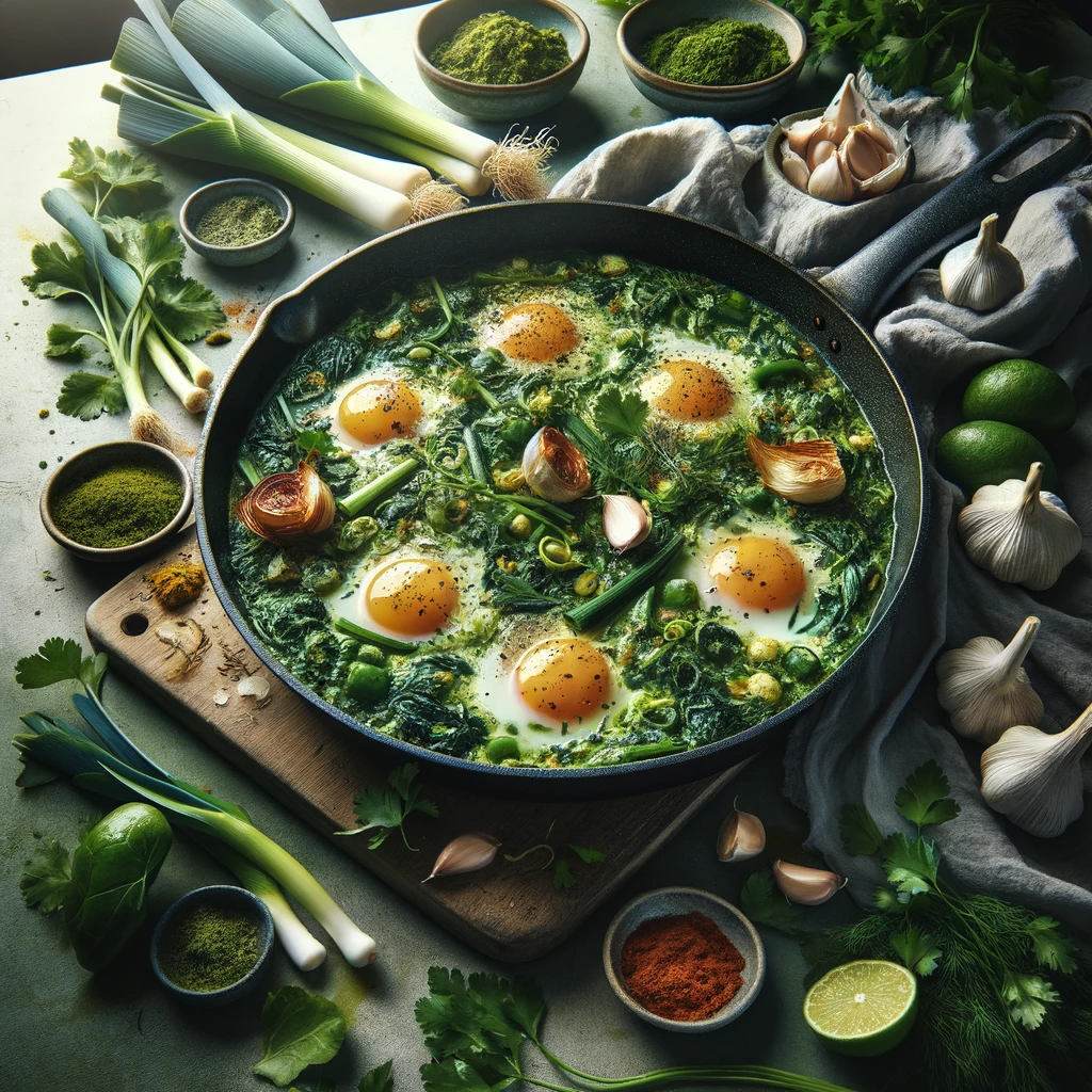 Green Herb Shakshuka: A Flavorful Journey in Neom City
